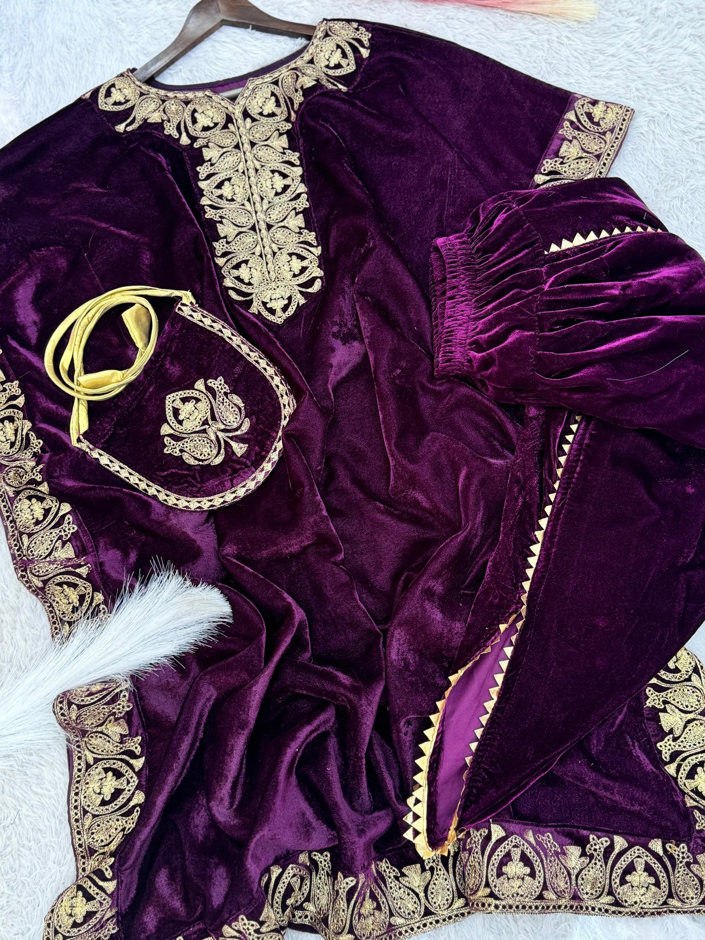 Stitched Velvet Kaftan