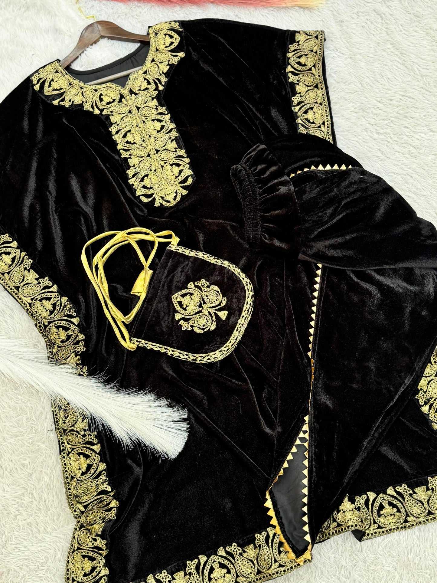 Stitched Velvet Kaftan