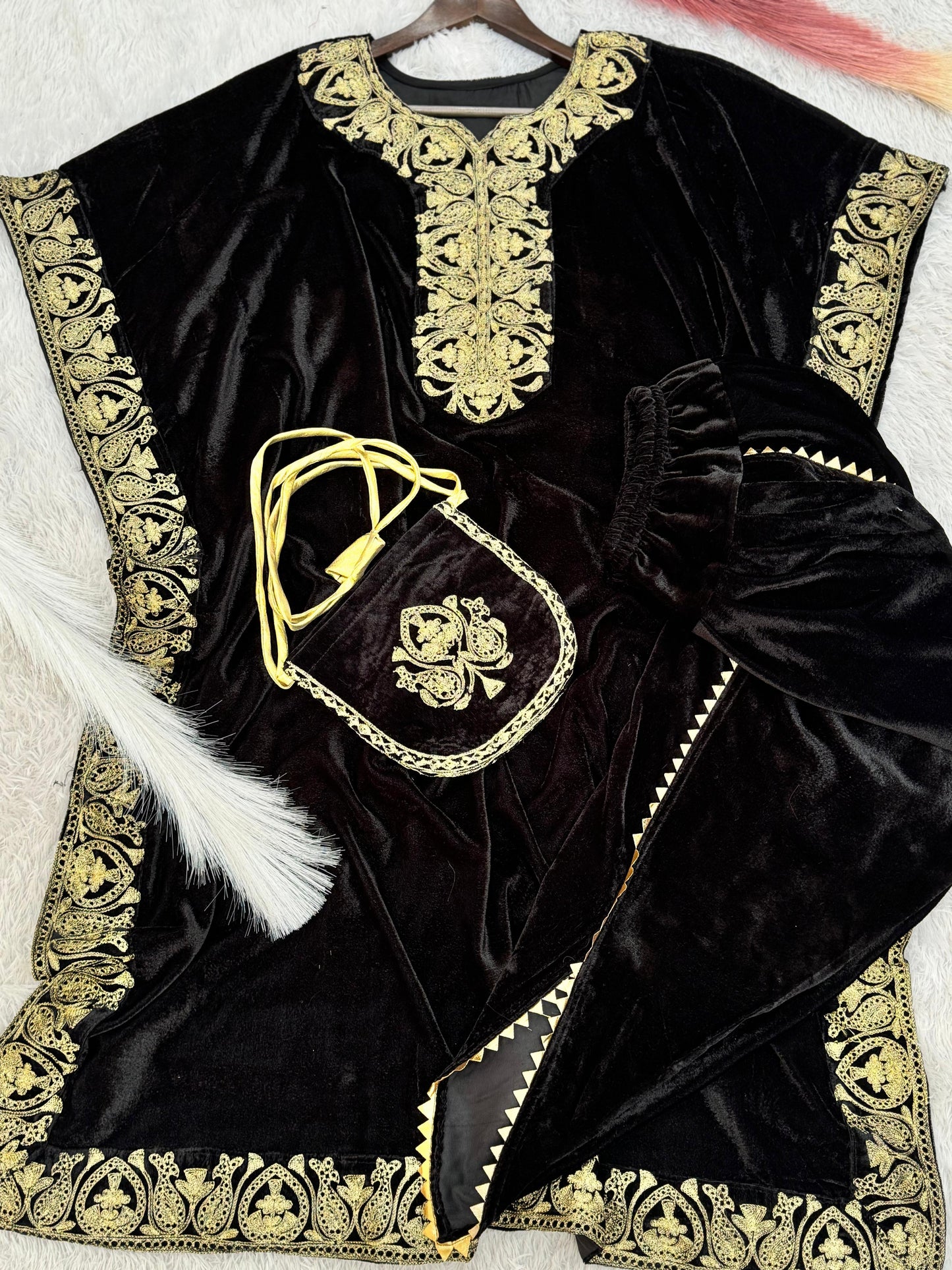 Stitched Velvet Kaftan