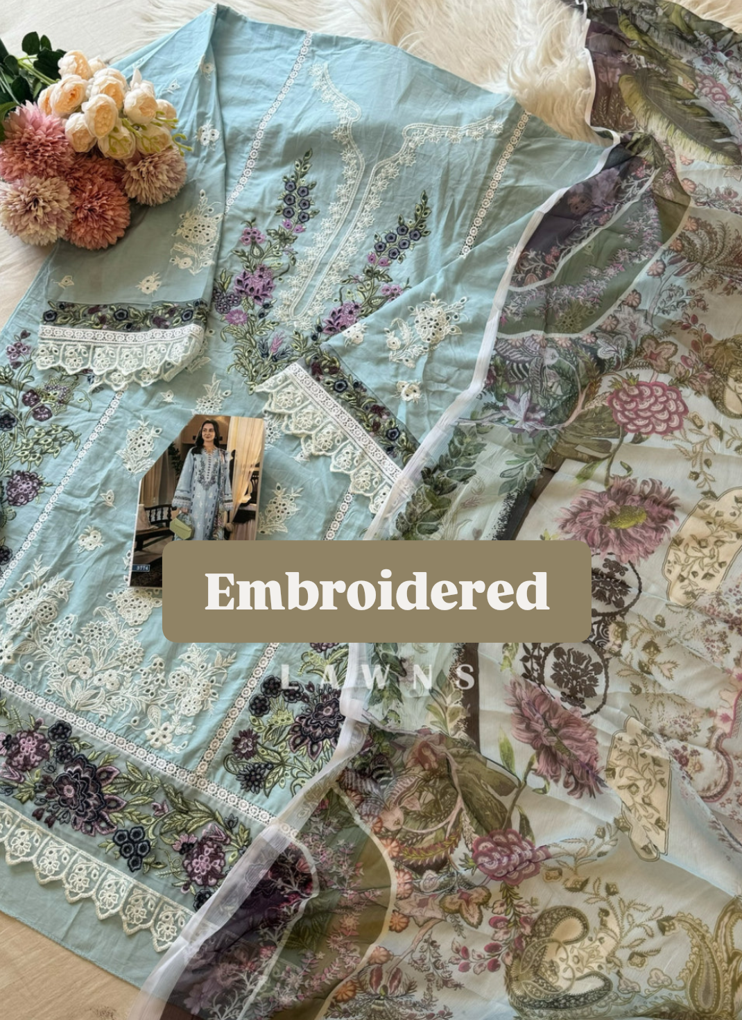 Ombre Embroidered Lawns