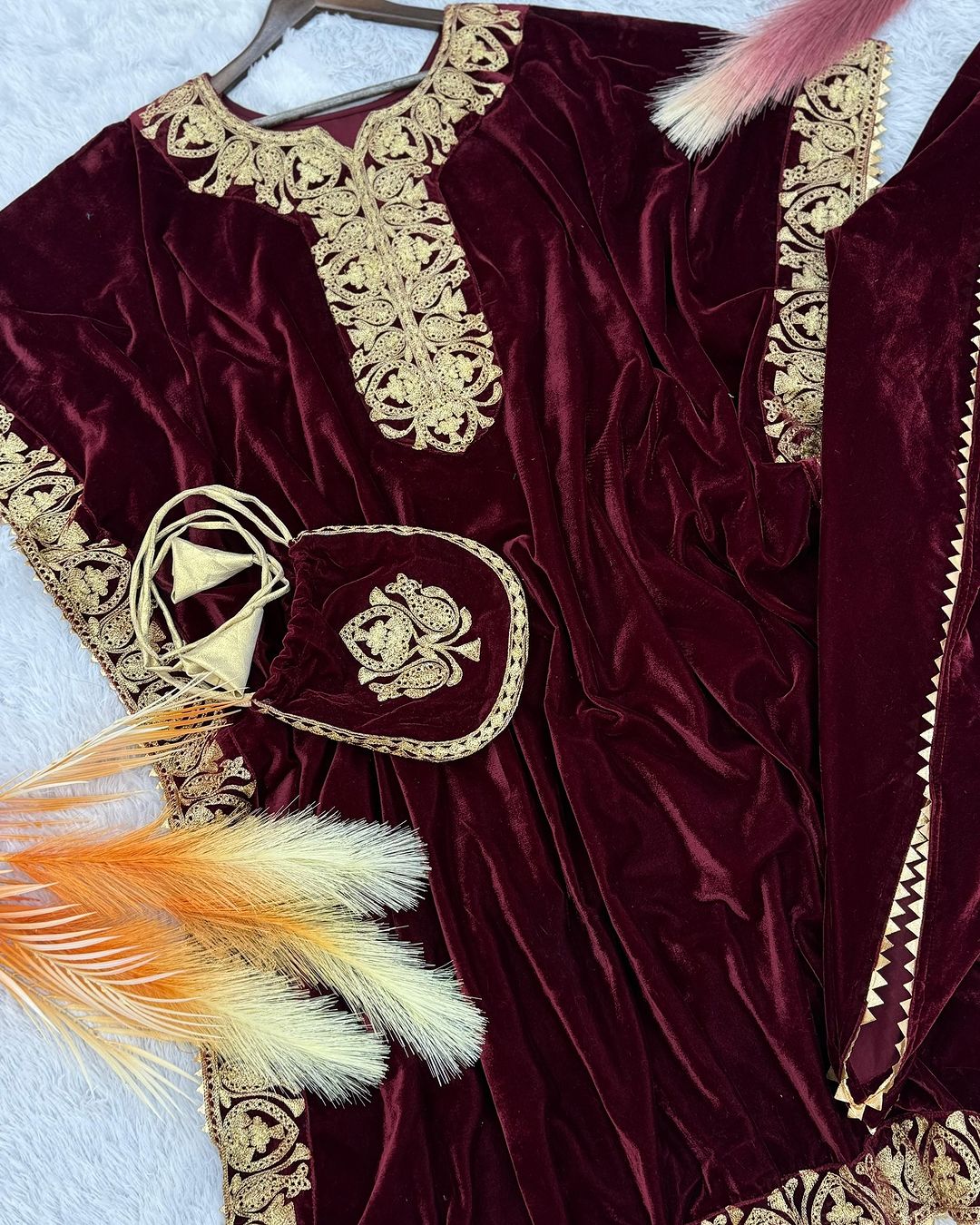 Stitched Velvet Kaftan