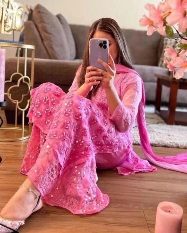 Ombre Shaded Chikankari