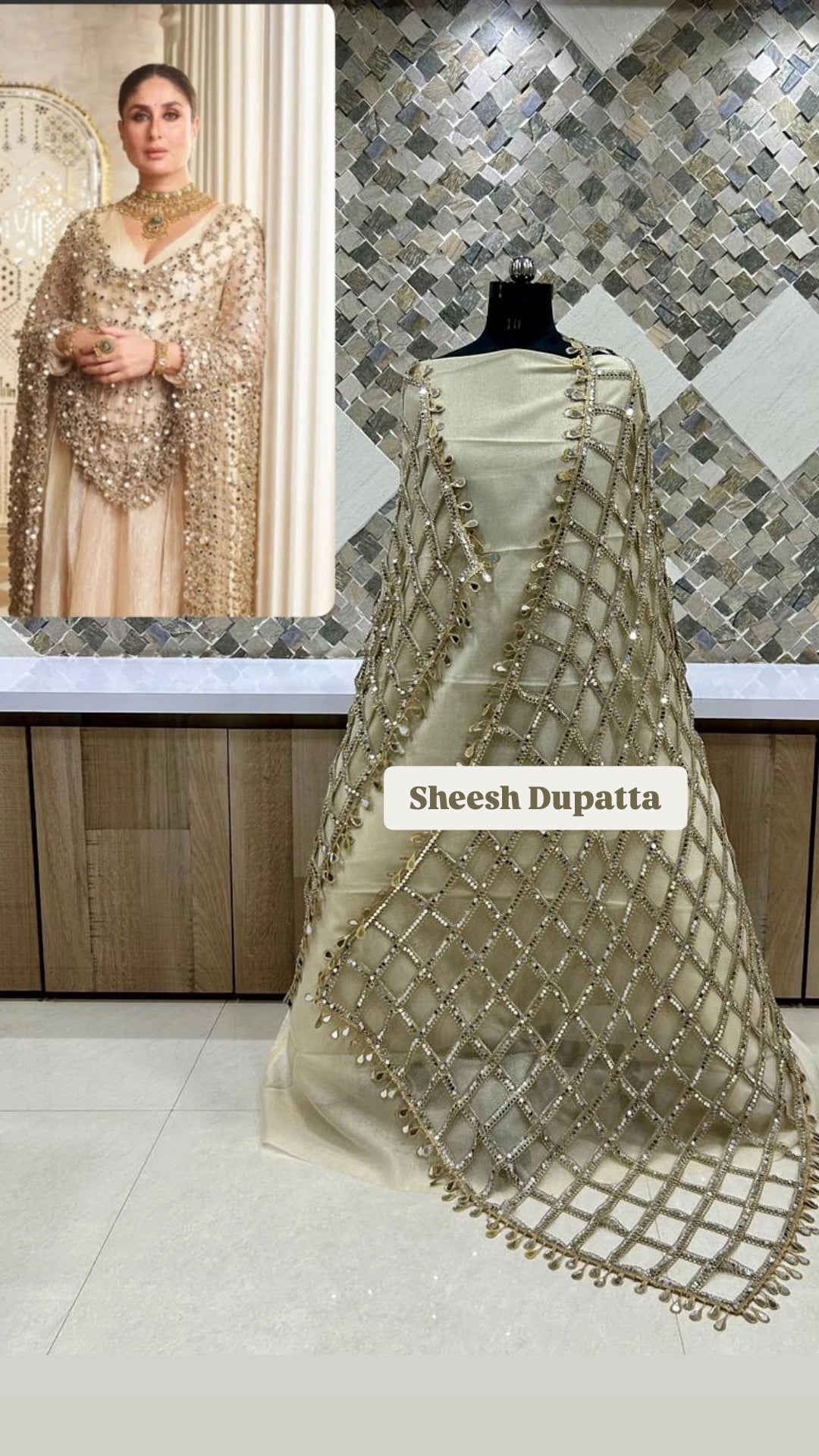 Nargis Sheesh Dupatta By Elite