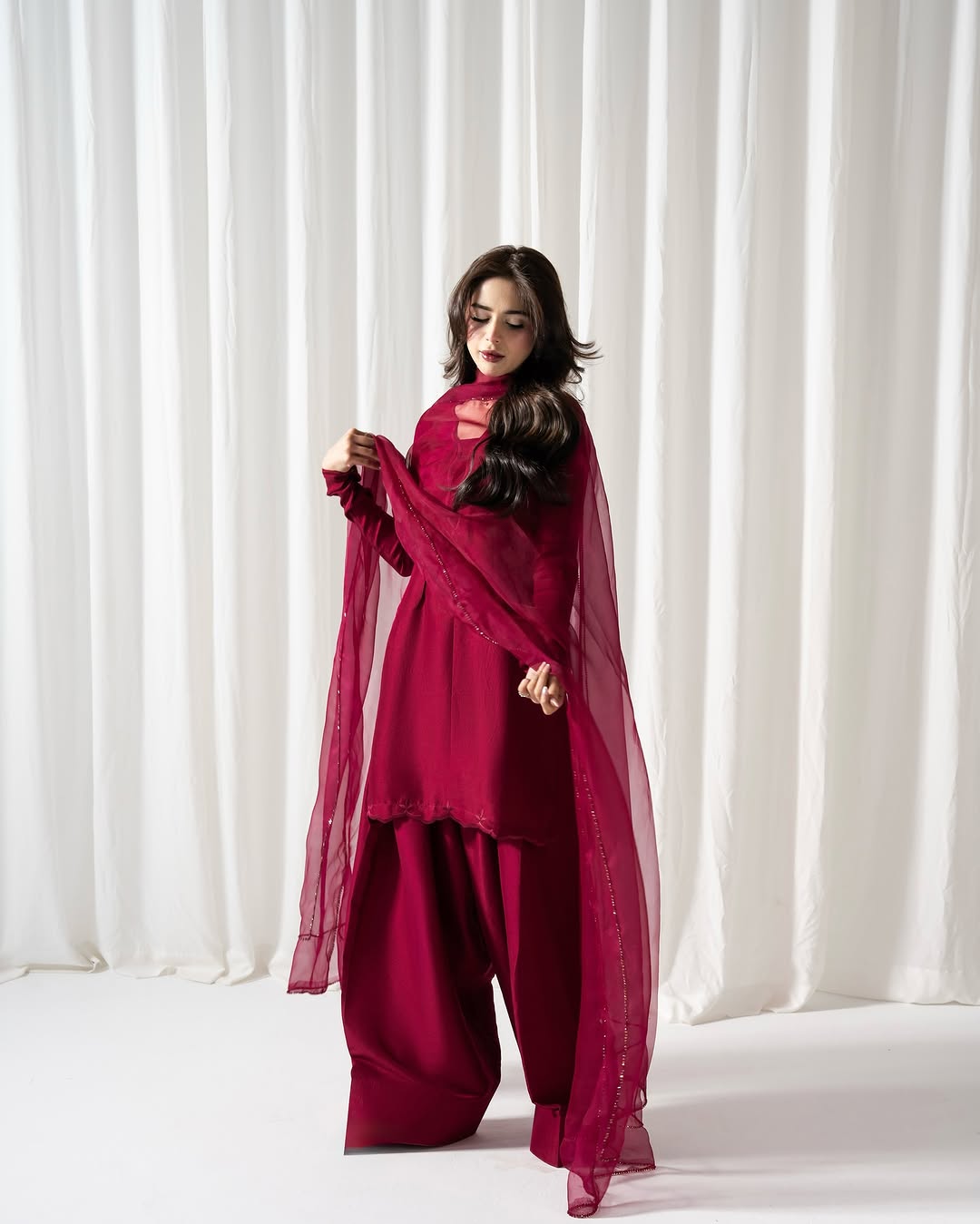Plain Crystal-Farshi Shalwar