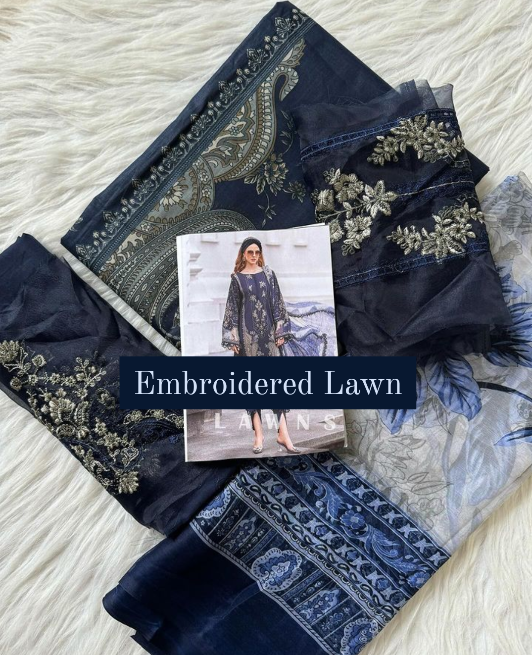 Embroidered Patchwork Lawns