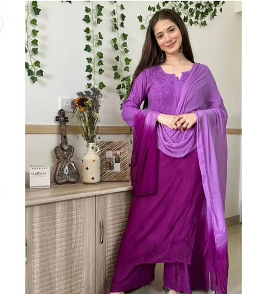 Premium Ombre Chikankari