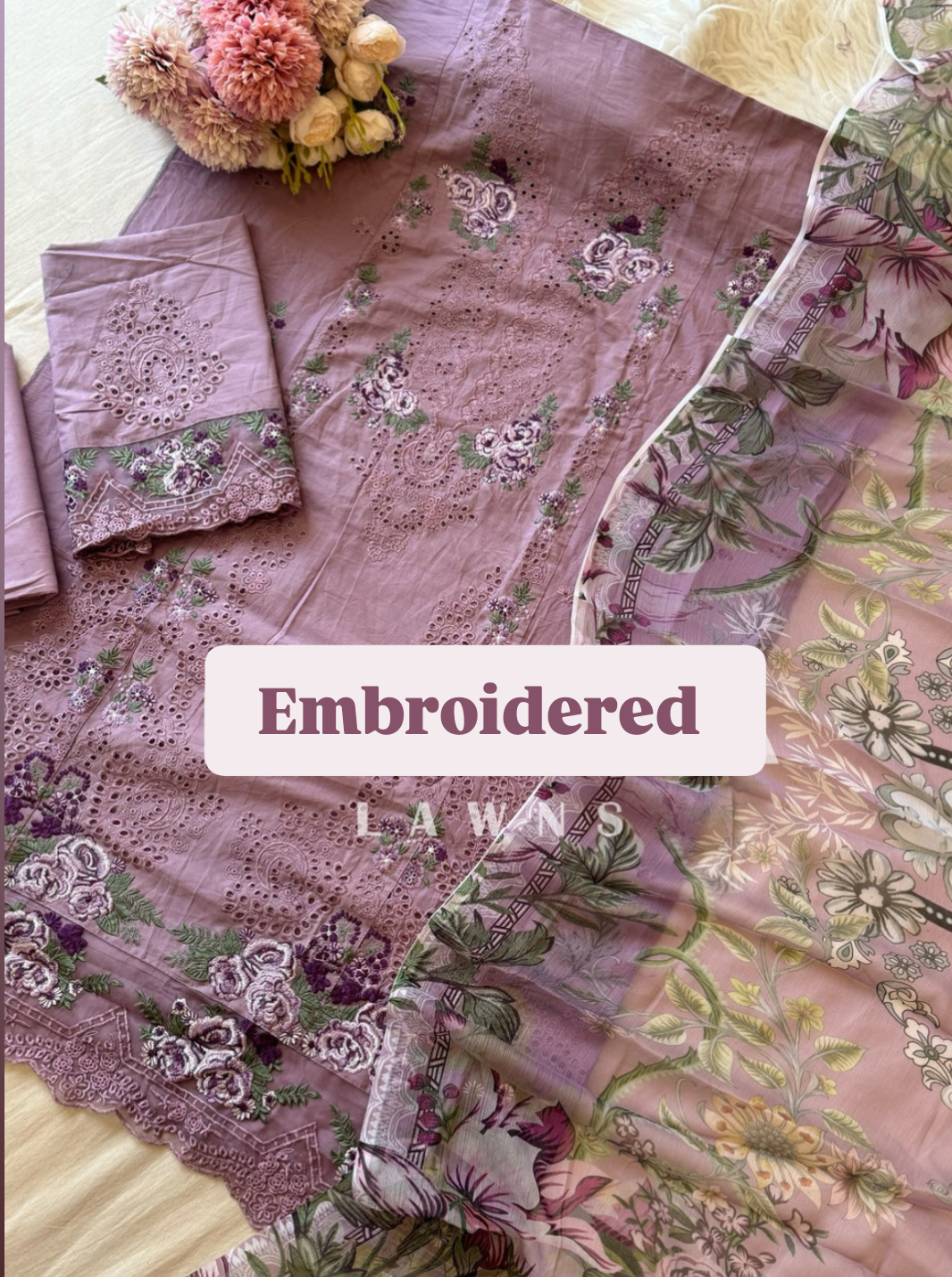 Ombre Embroidered Lawns