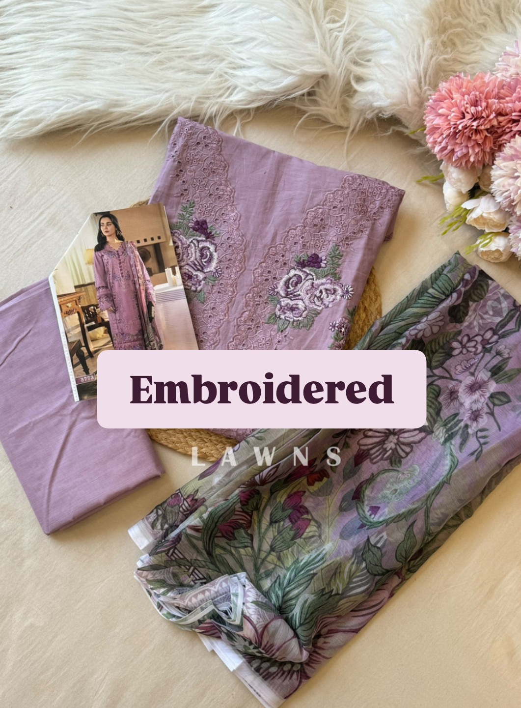 Ombre Embroidered Lawns