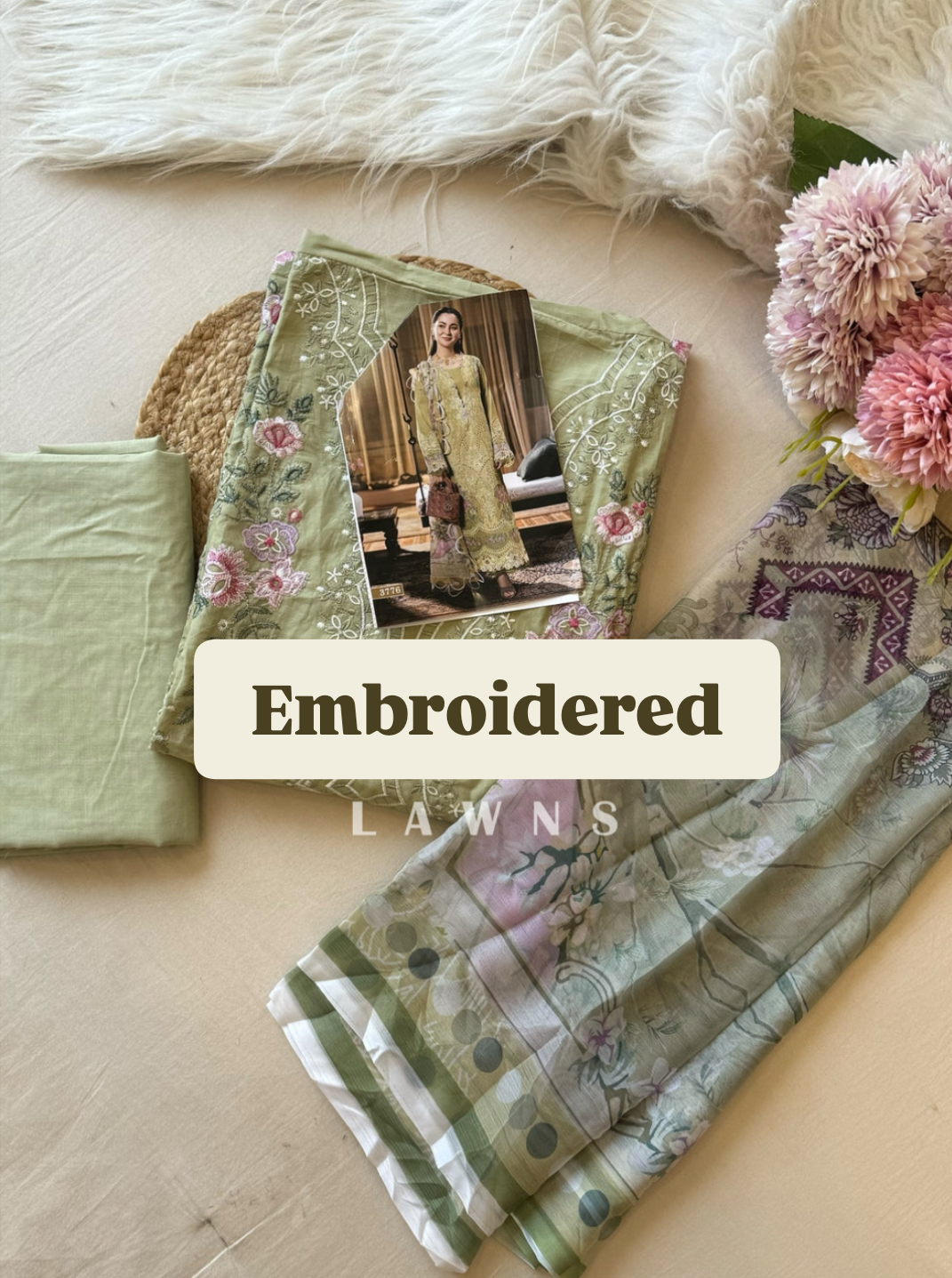 Ombre Embroidered Lawns