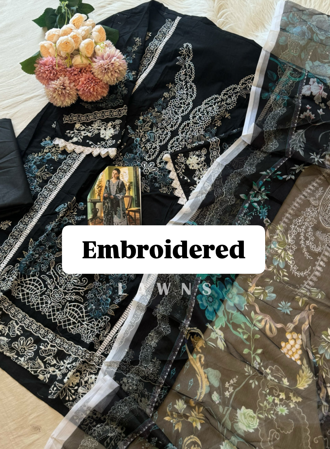 Ombre Embroidered Lawns