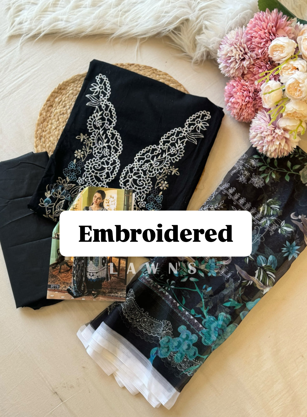 Ombre Embroidered Lawns