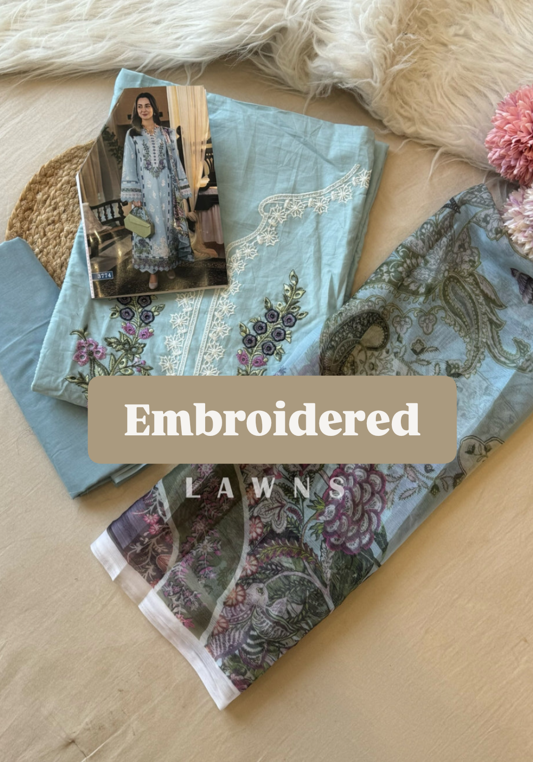 Ombre Embroidered Lawns