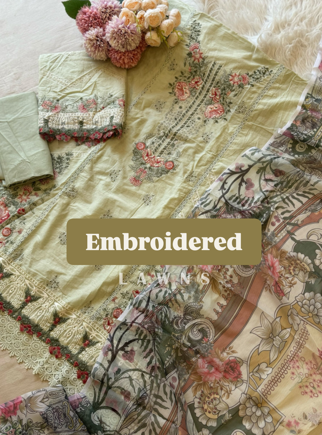 Ombre Embroidered Lawns