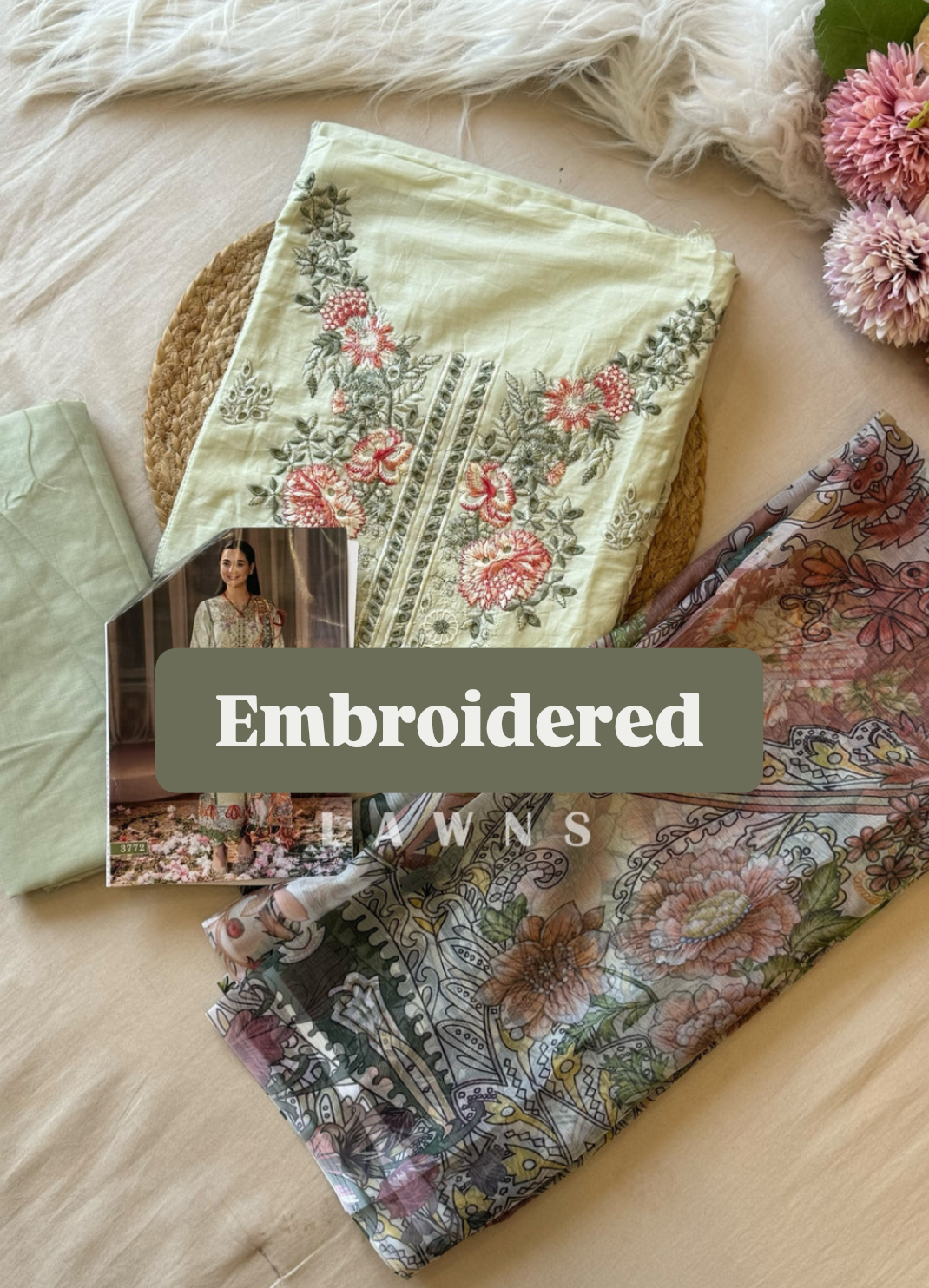 Ombre Embroidered Lawns