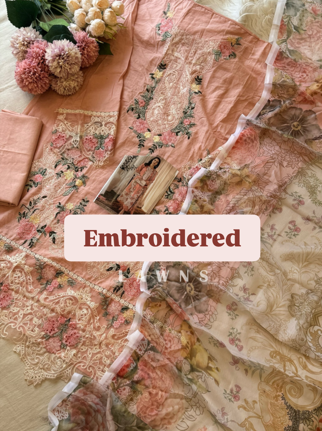 Ombre Embroidered Lawns
