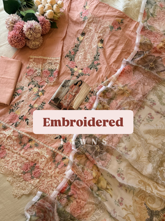 Ombre Embroidered Lawns