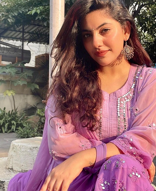 Ombre Shaded Chikankari