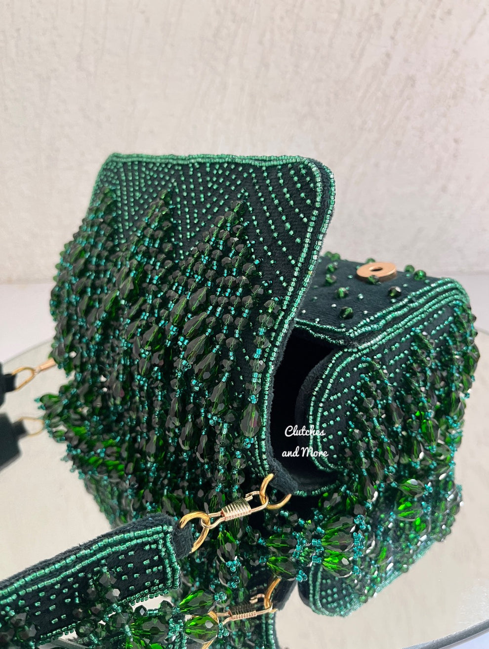 Elite Green Crystal Bag