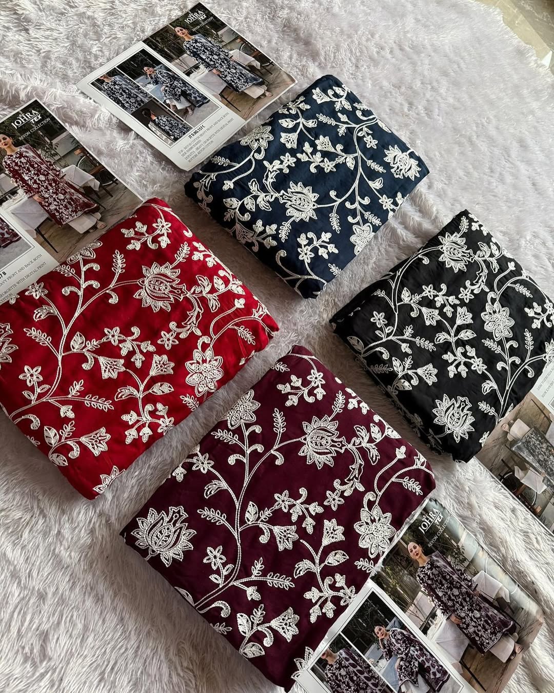 Rayon Embroidered Lawns