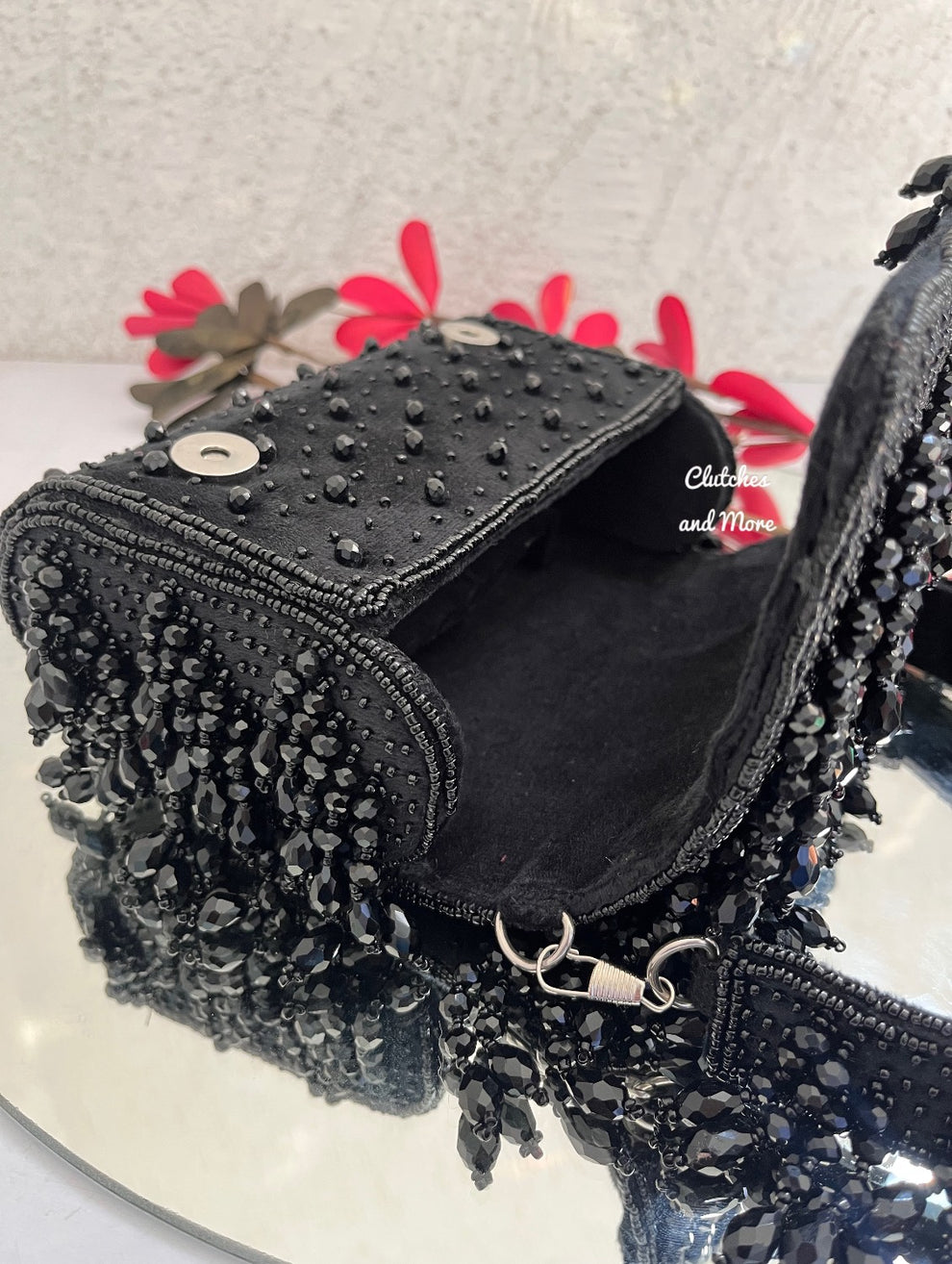 Elite Black Crystal Bag