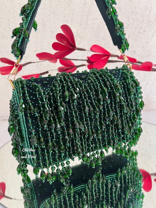 Elite Green Crystal Bag