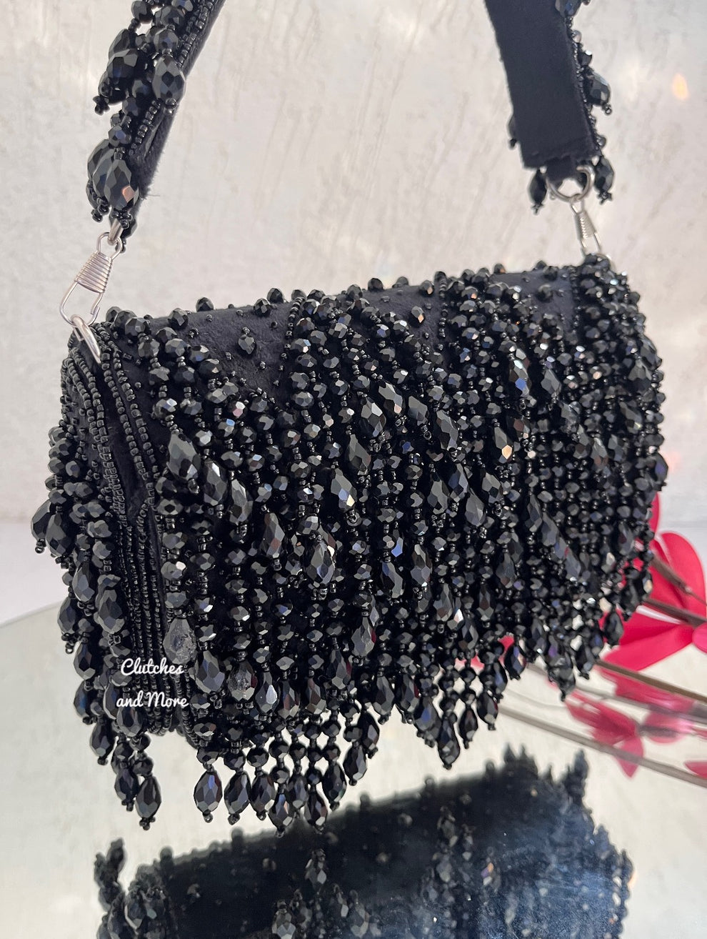 Elite Black Crystal Bag