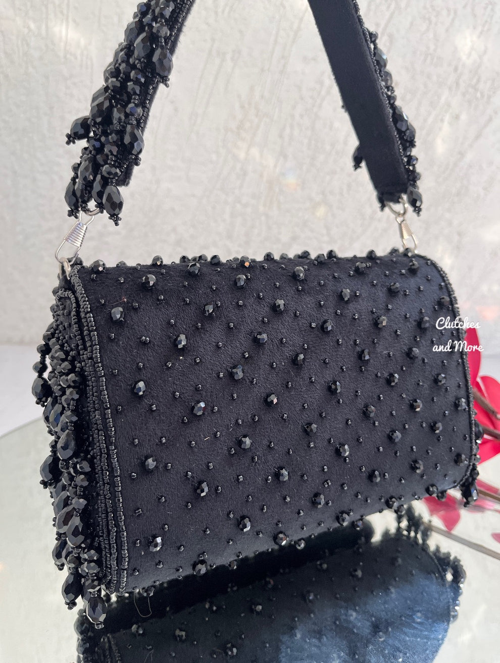 Elite Black Crystal Bag