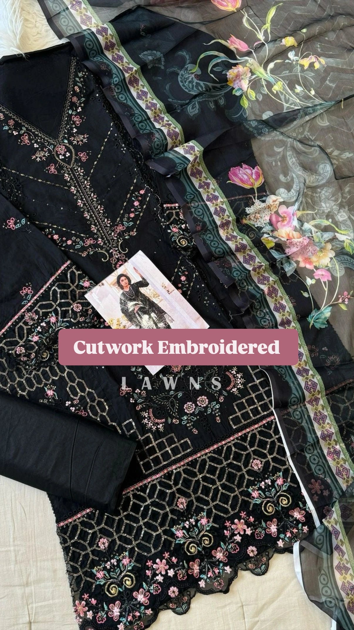 Cutwork Embroidered Lawn