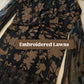 Formal Cotton Suit Featuring Embroidered Patches