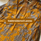 Formal Cotton Suit Featuring Embroidered Patches