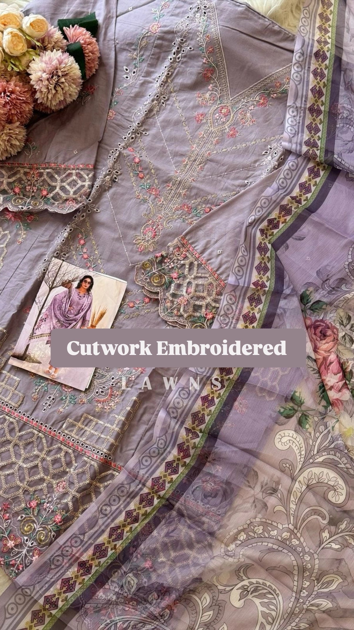 Cutwork Embroidered Lawn