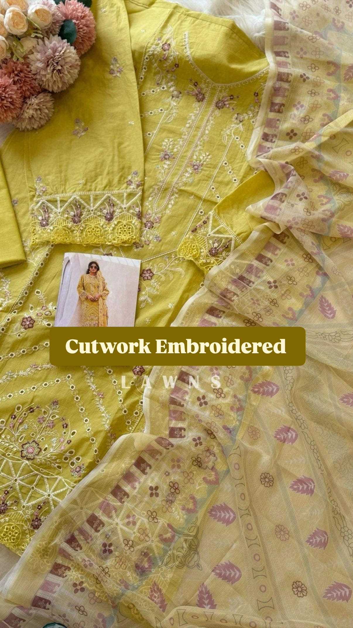 Cutwork Embroidered Lawn