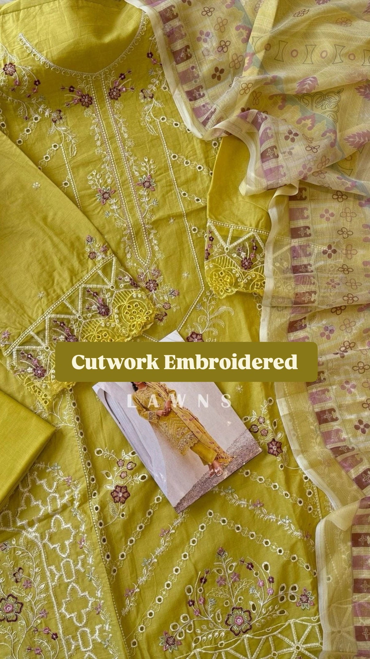 Cutwork Embroidered Lawn