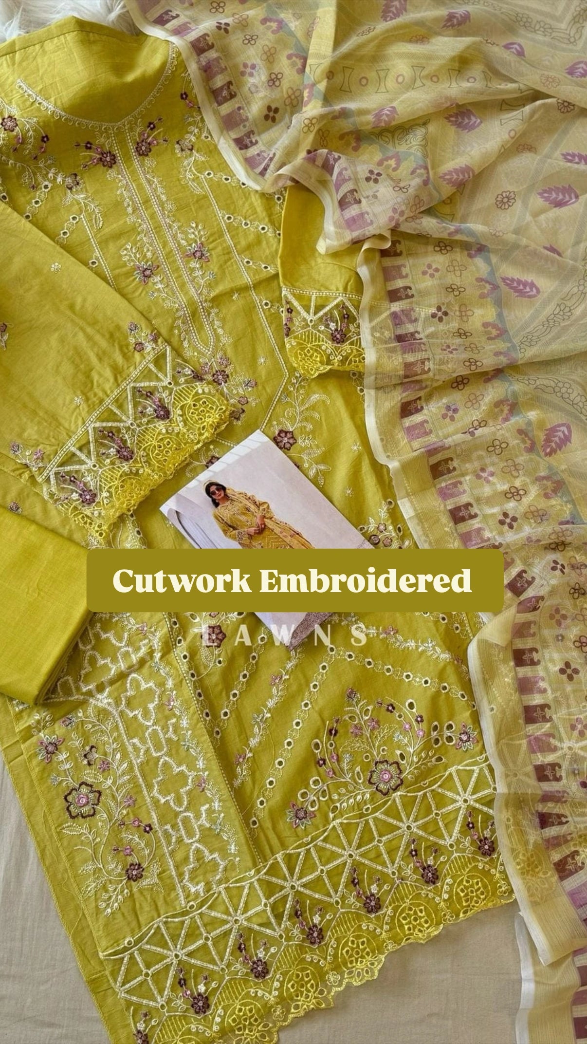 Cutwork Embroidered Lawn