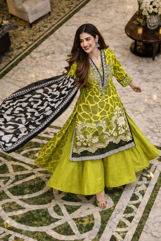 Evergreen Printed Lawn