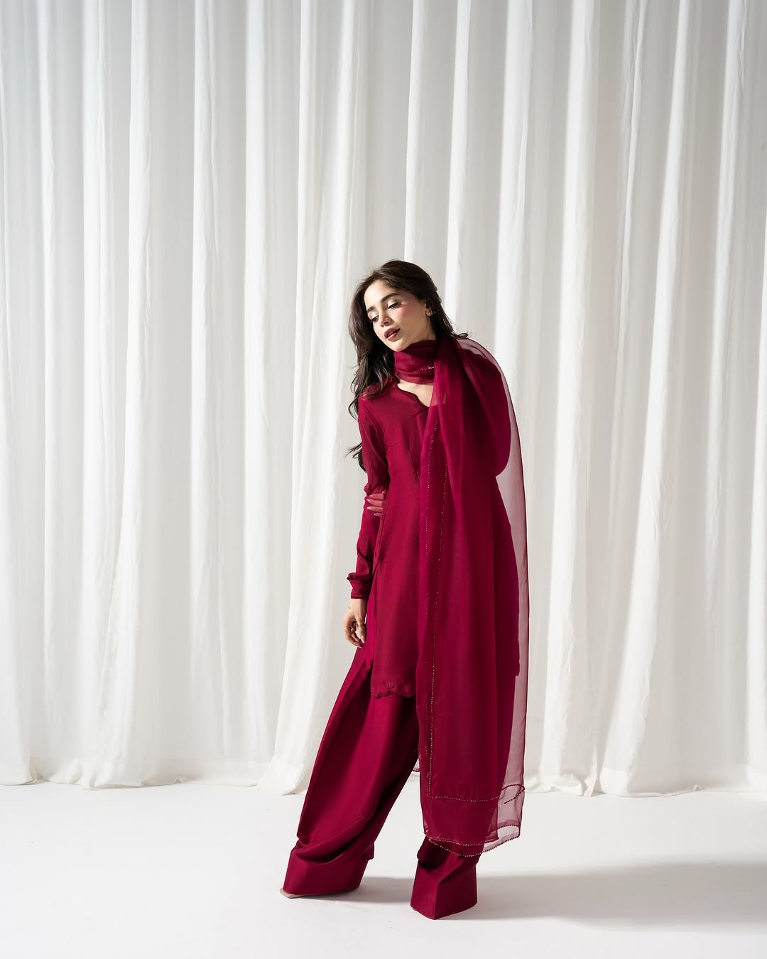 Plain Crystal-Farshi Shalwar
