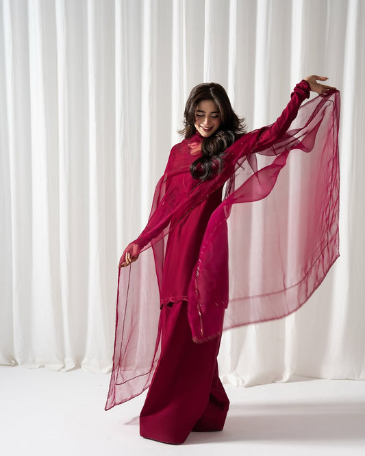 Plain Crystal-Farshi Shalwar