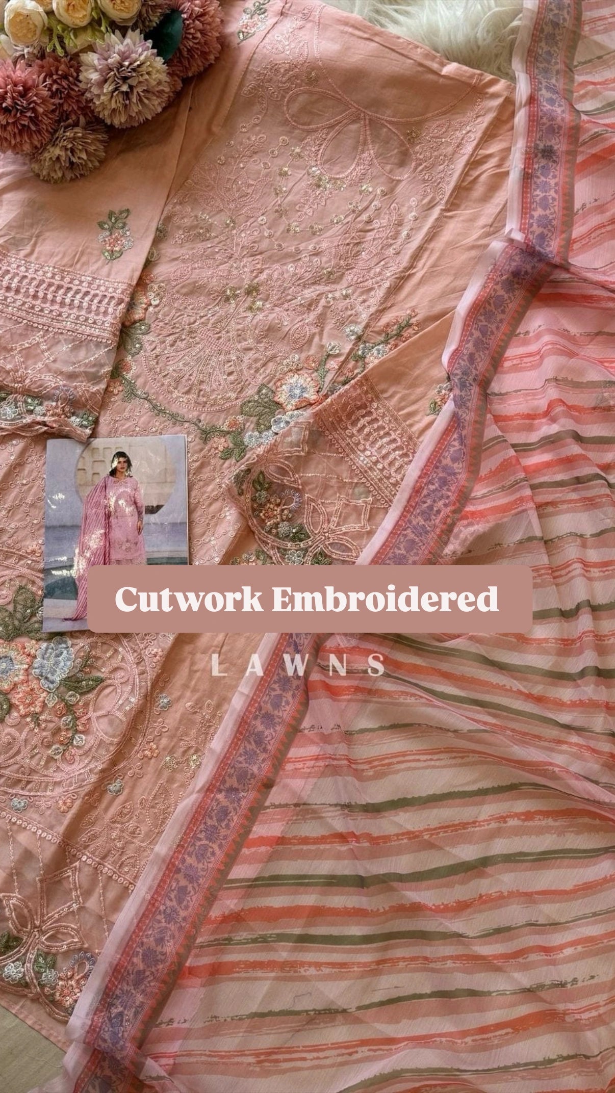 Cutwork Embroidered Lawn