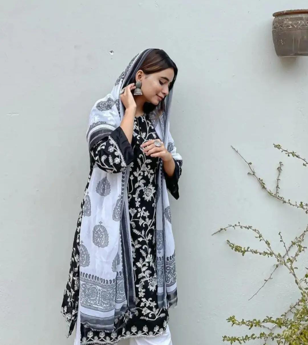 Rayon Embroidered Lawns