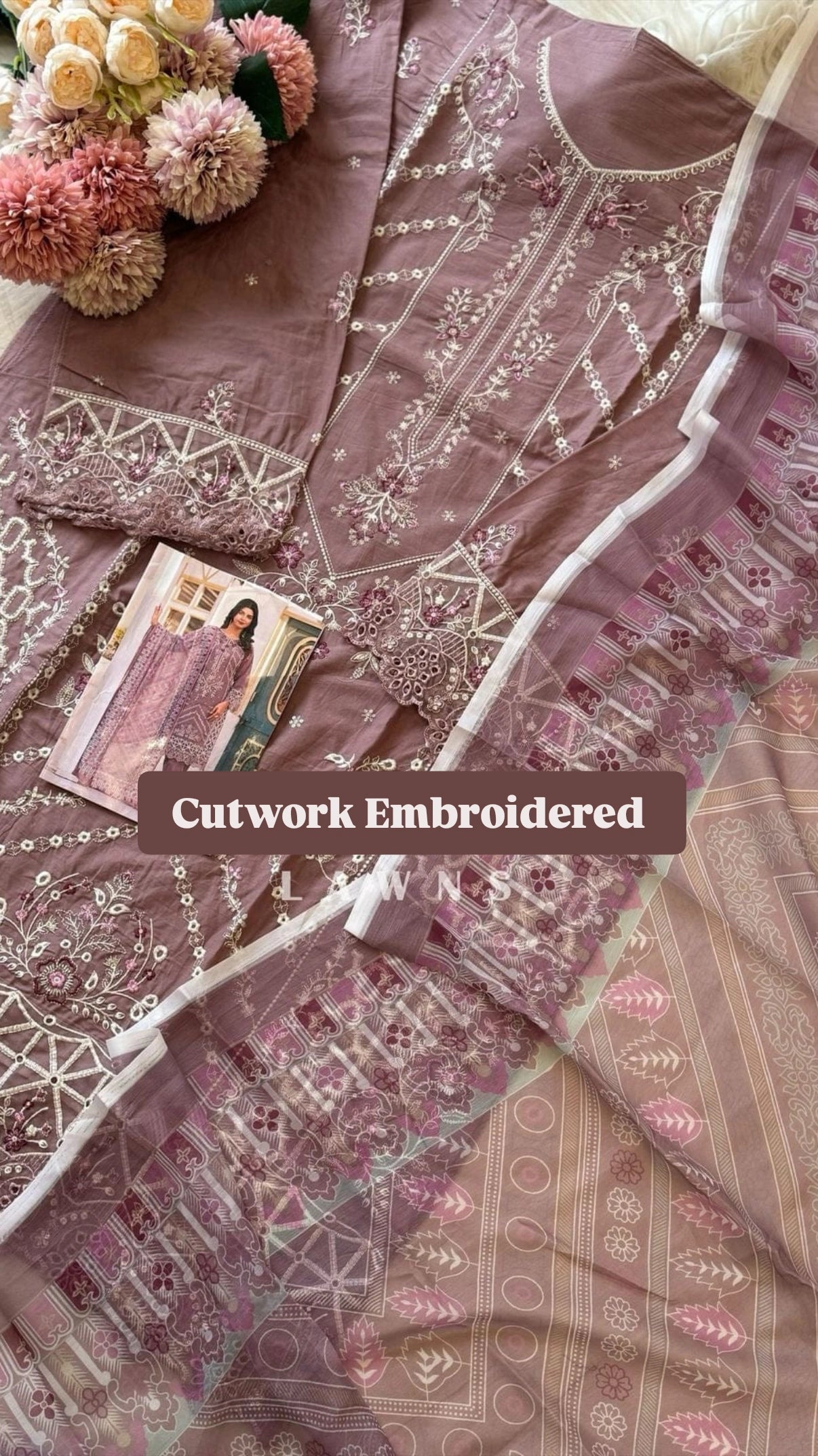 Cutwork Embroidered Lawn
