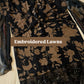 Formal Cotton Suit Featuring Embroidered Patches
