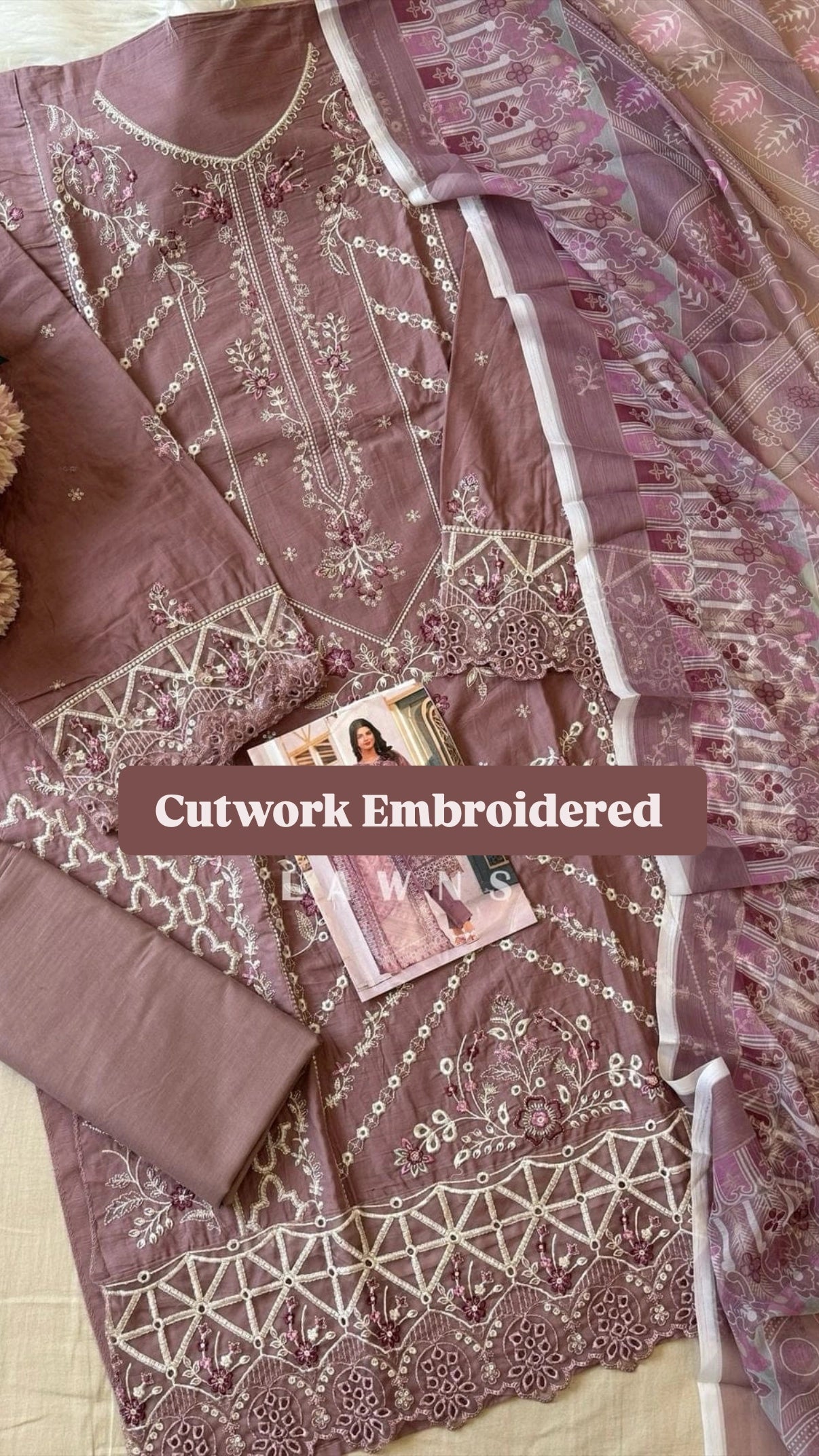 Cutwork Embroidered Lawn