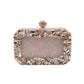Beige Luxury Resin Embellished Clutch