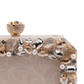Beige Luxury Resin Embellished Clutch