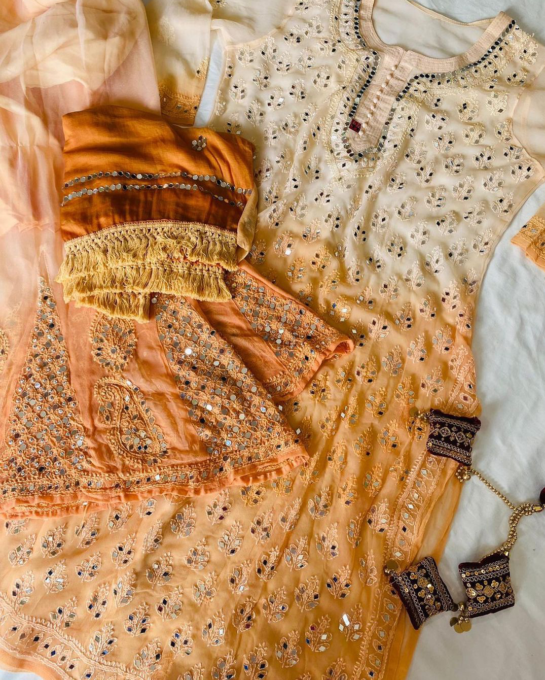 Ombre Shaded Chikankari Collection