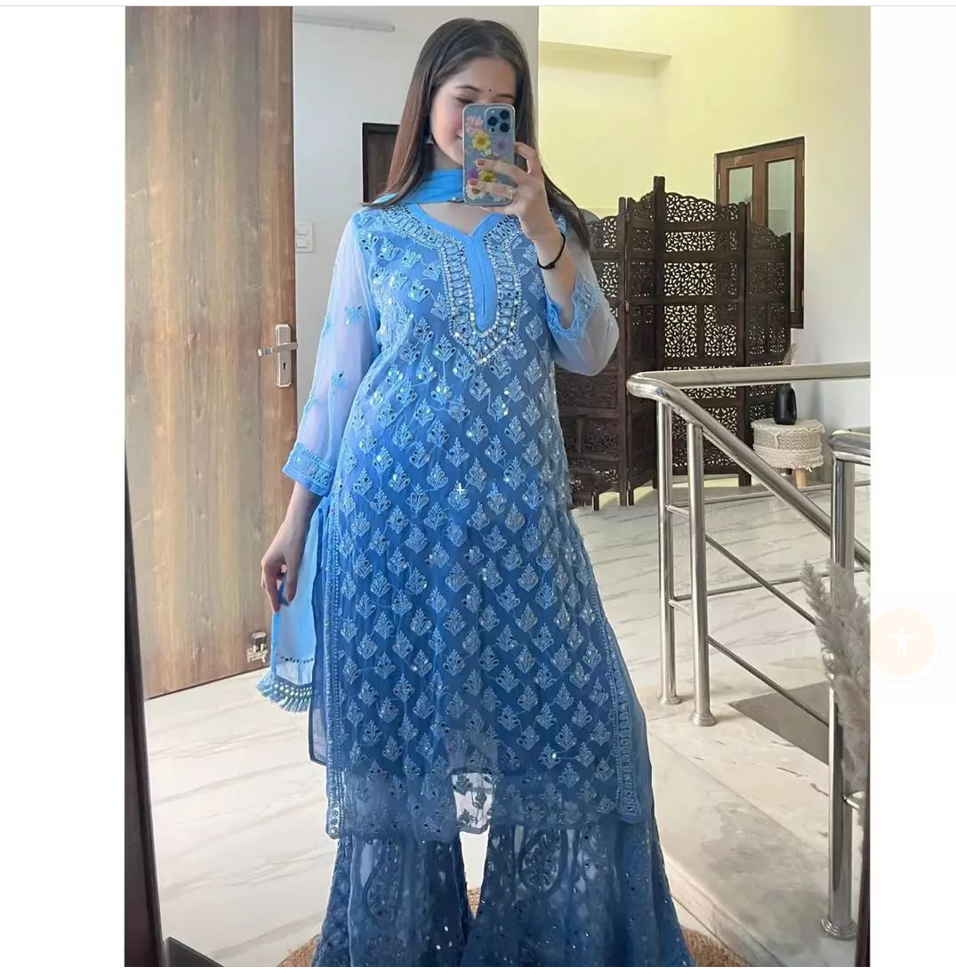Ombre Shaded Chikankari Collection