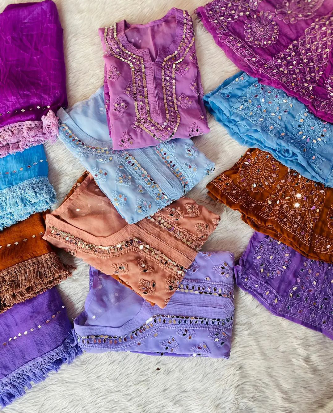 Ombre Shaded Chikankari Collection