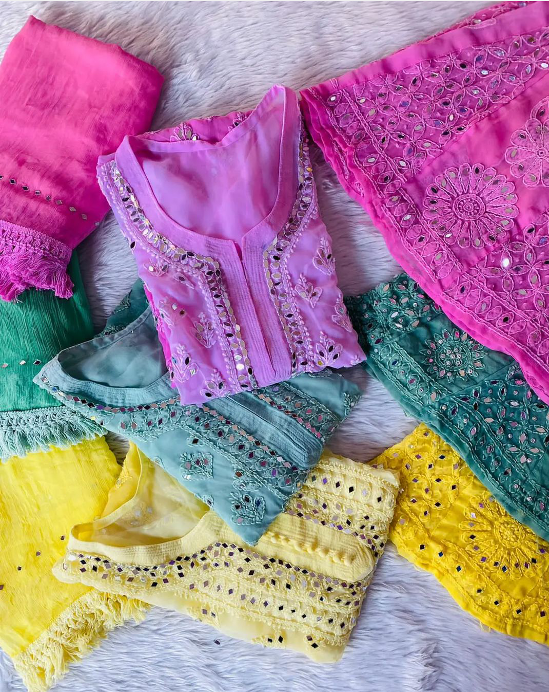 Ombre Shaded Chikankari Collection