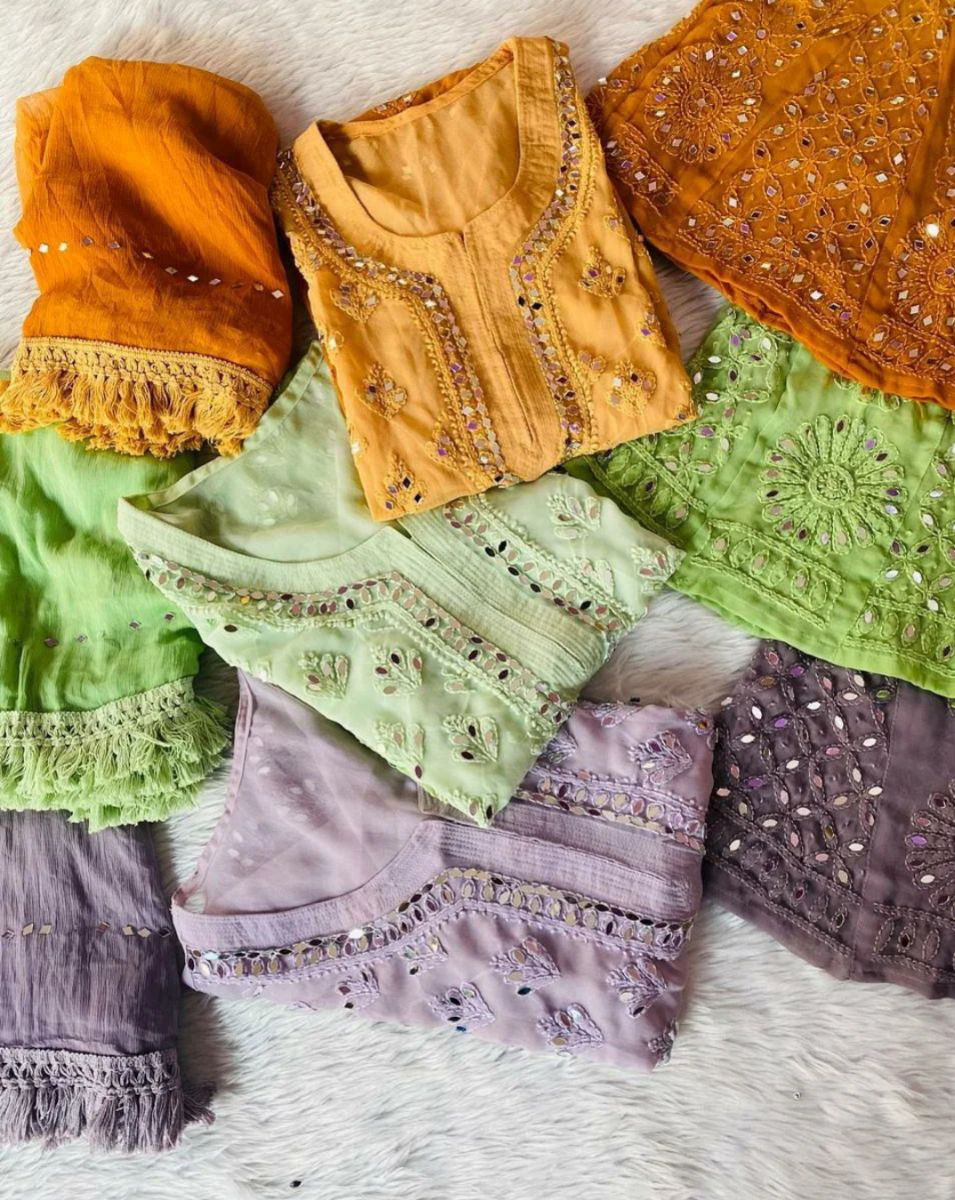 Ombre Shaded Chikankari Collection